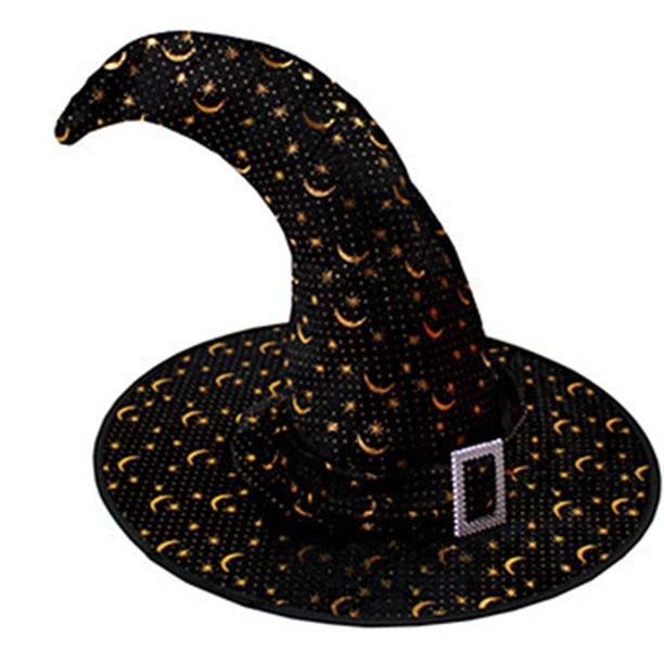 Xingyue pattern bend Sombrero de bruja para fiesta de Pascua de Halloween, sombreros de bruja, sombrero de mago para mascarada, gorra con accesorios