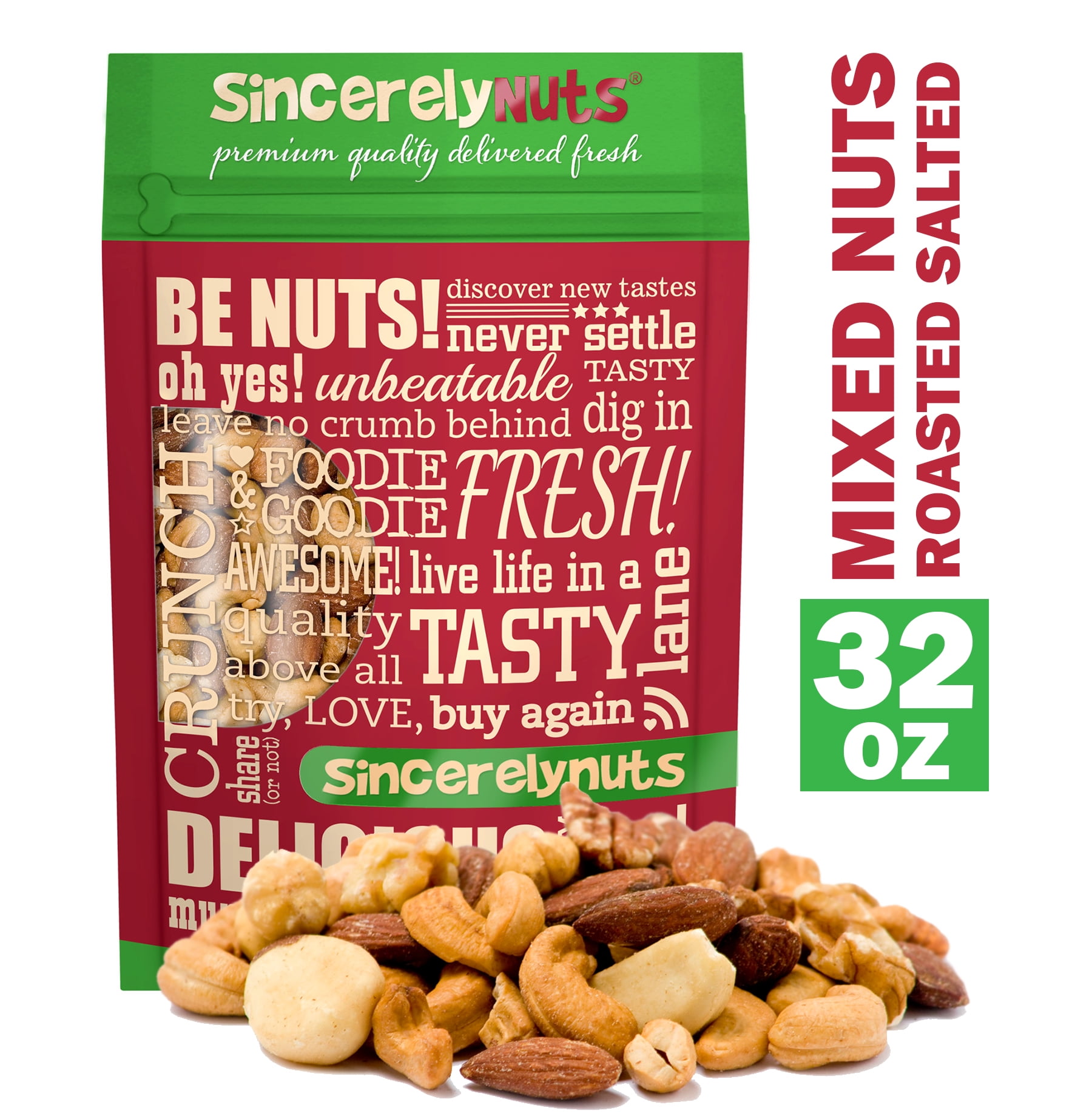 Sincerely Nuts Mixed Nuts, Roasted and Salted, 2 Lb