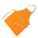thumbnail image 2 of Delantal infantil con correa ajustable para el cuello y 2 bolsillos para niños y niñas, ideal para jardinería, pintura, repostería y juegos de rol (naranja y verde), 2 of 8