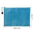 thumbnail image 2 of Uxcell A5 Document Pocket Storage Pouch Waterproof Zipper File Bags, Sky Blue 5 Pack, 2 of 6