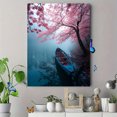 thumbnail image 4 of Sakura Tree Boat Mist Lake Canvas Print Wall Art for Living Room Bedroom Office Hallway Cafe Hotel Restaurant Decor, 4 of 8
