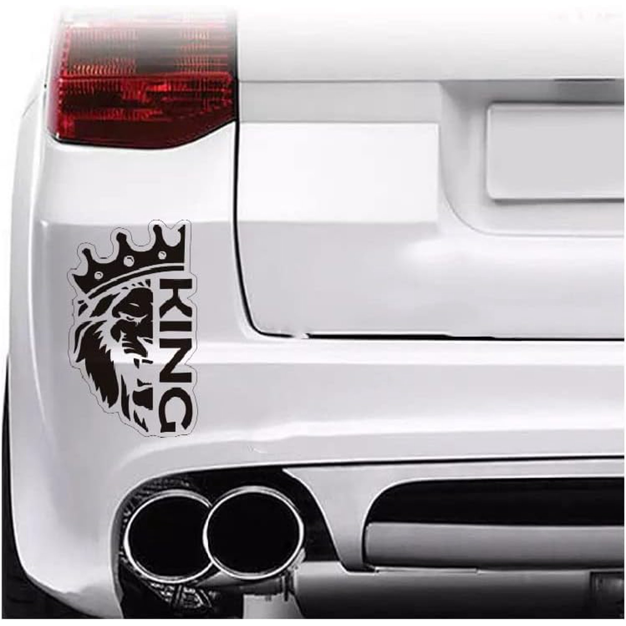 Rasta Lion Sticker – Jah King Square Bumper Decal, 3x3" Or 5x5", Vinyl