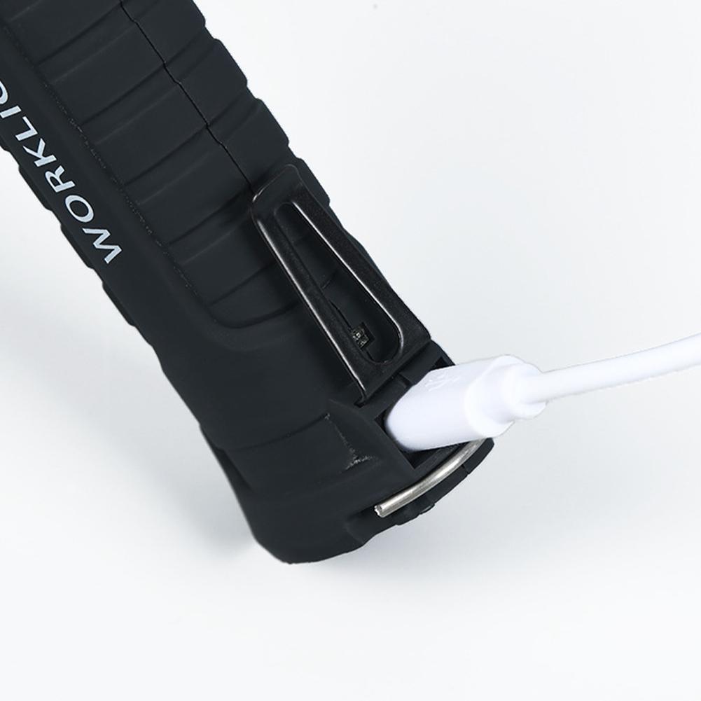 COB LED Folding Hand Torch Inspection Lamp Work Light Rechargeable USB S9A2