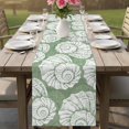 thumbnail image 6 of Table Runners 90 Inches Long Dress Scarves, Vintage Shell Sage Green Farmhouse Coffee/Dining/Kitchen Table Decor Table Runner for Living Room, Summer Ocean Coastal 13x90 Inch, 6 of 9