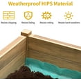 thumbnail image 3 of Dextrus 48x18x30in Poly Wood Raised Garden Bed, 255lbs Capacity - Brown, 3 of 8