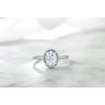 thumbnail image 5 of Forever Jewels 1.50 Ct Oval Cut Moissanite Women Halo Engagement Ring 14K White Gold Plated, 5 of 5