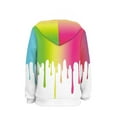 thumbnail image 2 of Xoenoiee Kids Hoodies Pullover Hooded Sweater Cosy Loose Hoodies for Fall Winter Cloth Long Sleeve Playwear Tops with Kangaroo Pocket, Gradient Oil Paiting Pattern, L, 2 of 7