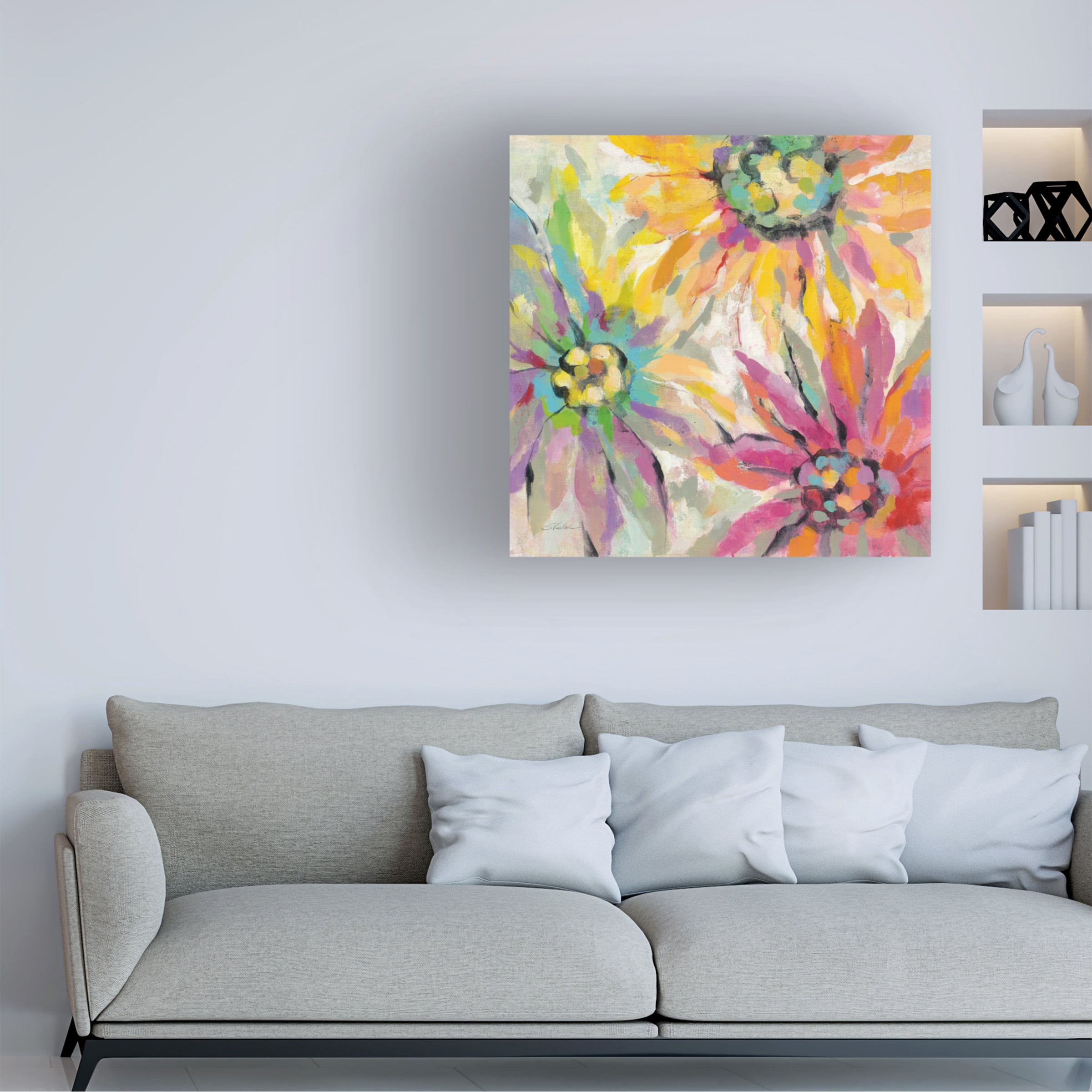 Trademark Fine Art Silvia Vassileva Abstracted Petals I Canvas Wall Art - 24x24