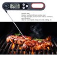 thumbnail image 3 of Topyond Digital Food Thermometer Instantly Read Meat Oven Thermometer Accurate Foldable Cooking Temperature Meter with Battery for Kitchen Food Meat Oven Oil Temperature Measure(Black), 3 of 8