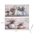 thumbnail image 3 of Tableau Mural sur Toile Peint à la Main, Paysage de Table Floral en Pot - Ensemble de 2, 3 of 3