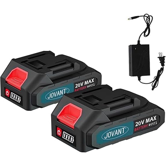 20V 2.0Ah Battery, 2.0A Lithium Battery Cordless Tools Compatible Chainsaw,Rechargeable Li-ion Batteries for Electric Pruning Shears &Nail Gun with Charger