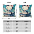 thumbnail image 2 of Hello Kitty Pillow Cover, Square Throw Pillow Cases For Couch Sofa Bed Living Room,Home Decorative, 22"X22", 2 of 9