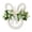 A1, variant on Flocked Bunny Head Wreath, Easter Wreath with Artificial Greenery, for Front Door Spring Hanging Decorations White
