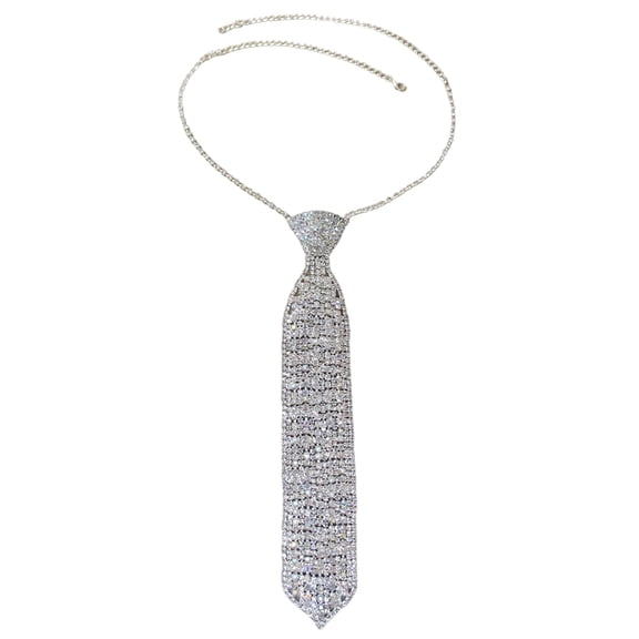 lanema Shimmering Rhinestones Embellished Tie Premium Copper Detailing Lightweight Comfortable Office Party Attire