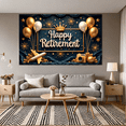 thumbnail image 2 of Decorative Banner Retirement Celebration Travel Theme Gold Balloons Crown Design Camera for Retirement Party Event Decoration Indoor Celebration, 2 of 7