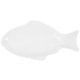thumbnail image 1 of 1PC Ceramic Tableware Creative Plate Fish Shaped Dish Storage Fish Pan for Restaurant Home Dinner (11inch, White), 1 of 8