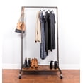 thumbnail image 2 of Real Home Innovations Heavy Duty Garment Rack, Metal and Wood, Black and Brown, 2 of 8