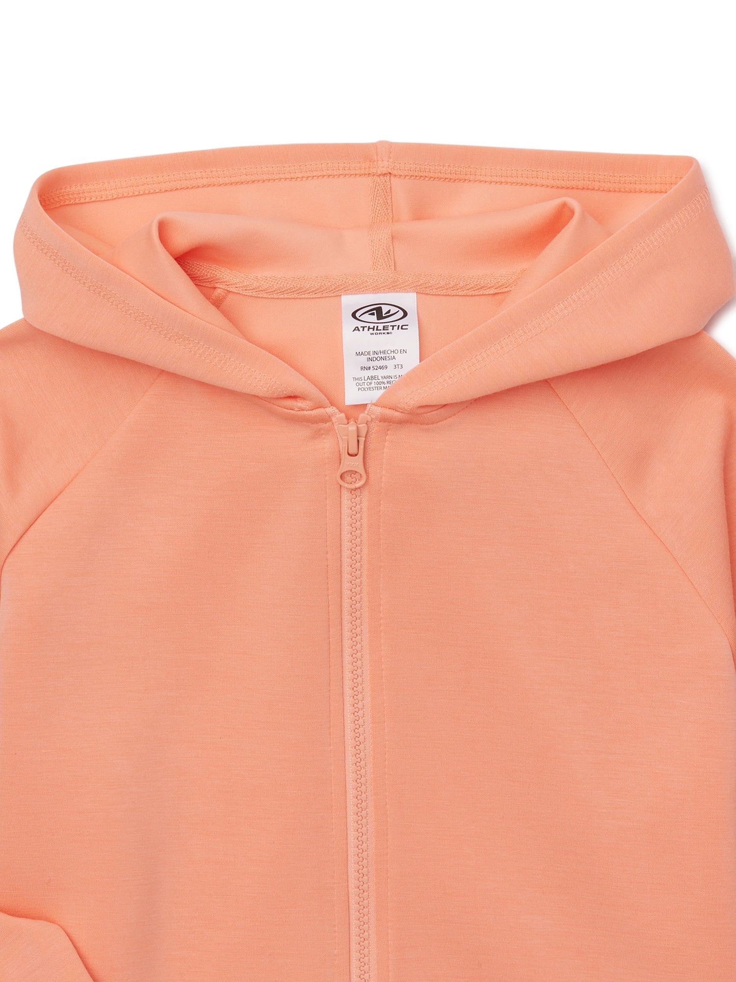 Athletic Works Girls Active Full-Zip Hoodie, Sizes 4-18 & Plus