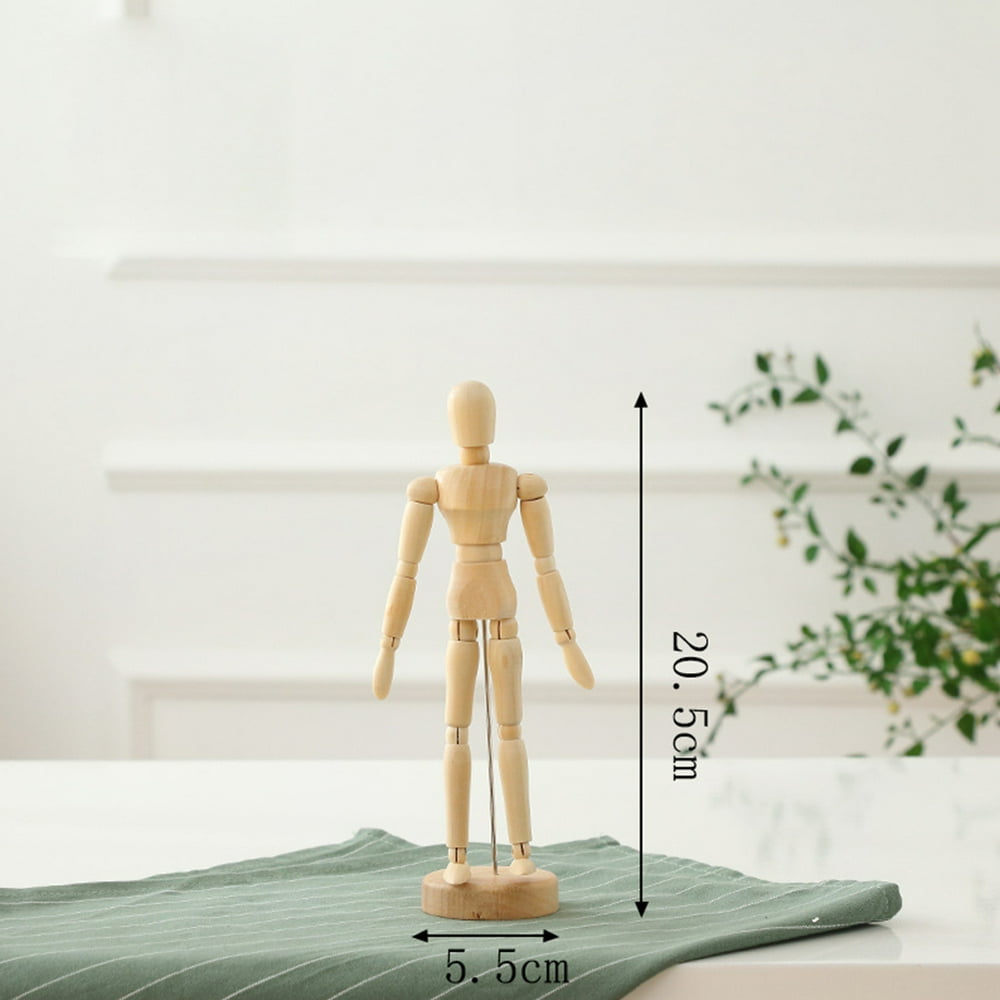 Wooden Artist Movable Tips Wooden Male Action Figure Model Mannequin