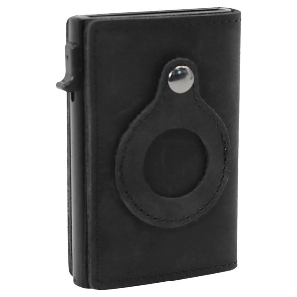 Cartera de Cuero Delgada Tarjetero con Bloqueo Cartera en Negro Sunnimix Cartera multifuncional