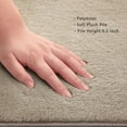 thumbnail image 5 of PURE ERA Bullnose Plush Carpet Stair Tread Set of 14 Ultra Soft Non-Slip Self Adhesive Skid Resistant Tape Free Washable 9.5" x 30"x1.2"Cream Gray, 5 of 11