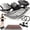 Silver, variant on Flybrother Rocking Stepper for Exercise at Home Portable Rock Stepper from Side to Side with Resistant Bands and Non-Slip Mat - Silver