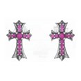 thumbnail image 5 of Pendientes con incrustaciones de piedra cruzada para hombres y mujeres, pendientes retro personalizados de plata de ley S925 de alta calidad, 5 of 5