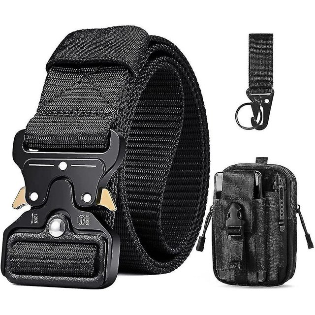 Cinturón táctico para hombre de 1,5 pulgadas, cinturón resistente, cinturón militar de nailon