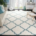 thumbnail image 3 of SAFAVIEH Dallas Logan Geometric Shag Area Rug, Ivory/Light Blue, 8' x 10', 3 of 7