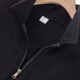 thumbnail image 5 of Wrtxtat Men's Quarter Zip Sweatshirt Mock Neck Thermal Double Fleece Lined Pullover Autumn Midweight Slim Fit Tops Black XXXL, 5 of 6