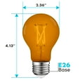 thumbnail image 4 of Luxrite A19 Edison LED Orange Light Bulb 4.5W=60W E26 Base Indoor Outdoor Decoration Party Holiday Lighting 3 Pack, 4 of 7