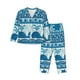 thumbnail image 1 of Balery Sea Underwater Animals Conjunto de Pijama con Estampado para Mujer, Conjunto de Dos Piezas con Manga Larga, Ropa de Dormir Suave con Bolsillos, Pijamas Cómodos-Large, 1 of 7