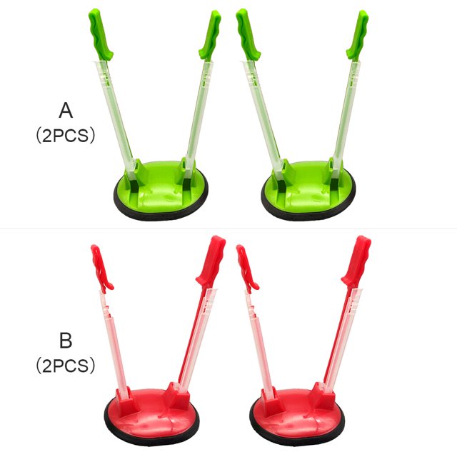 serony Lot de 2 Supports de Sacs de Préparation de Stockage Alimentaire Réglable en Plastique Antidérapant Sacs à Sandwich Réutilisables Kit de Support Mains Libres Pince Rouge