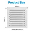 thumbnail image 2 of Cubierta de ventilación de aluminio Uxcell de 8 x 8 pulgadas, cubierta de rejilla de ventilación HVAC con lamas, tono plateado, 2 of 7
