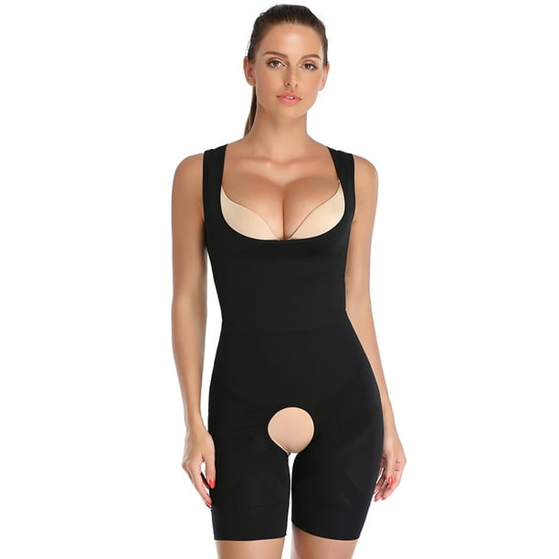 Ilfioreemio - Women Magic Full Body Shaper Thigh Slimmer Slimming Bodysuit Open Bust Girdle