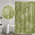 thumbnail image 5 of Sage Green Geometric Shower Curtain, Waterproof Shower Curtains for Bathroom, Modern Stereotypic Abstract Art Washable Fabric Bathtub Curtain Set Bath Decor with 12 Hooks Stall 36"x72", 5 of 8