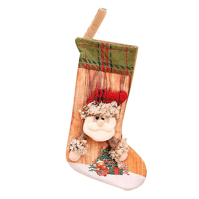 Calcetín navideño de Papá Noel YONGSHENG bolsa de calcetín de dulces regalo de decoración colgante A