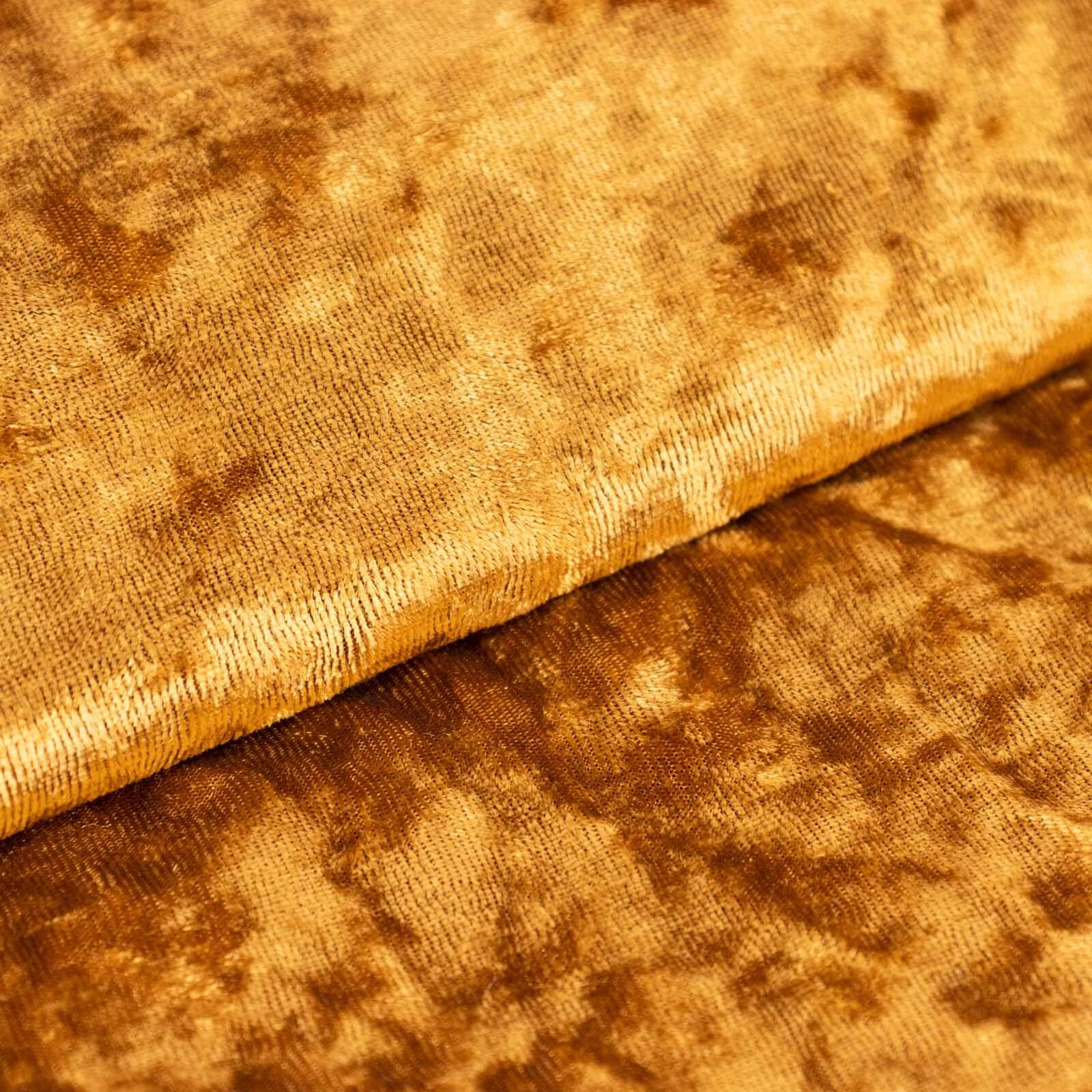 Efavormart 5 Yards Velvet Fabric Bolt 65" Wide Fabric Roll Gold Soft Touch Velvet Fabric