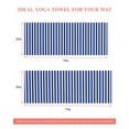 thumbnail image 6 of Dark Blue Striped Yoga Towel for Hot Yoga Non Slip, Modern Beige Geometric Country Yoga Mat Towel Absorbent Yoga Sweat Towels Microfiber Hot Yoga Blanket for Bikram Pilates 26"x70", 6 of 7