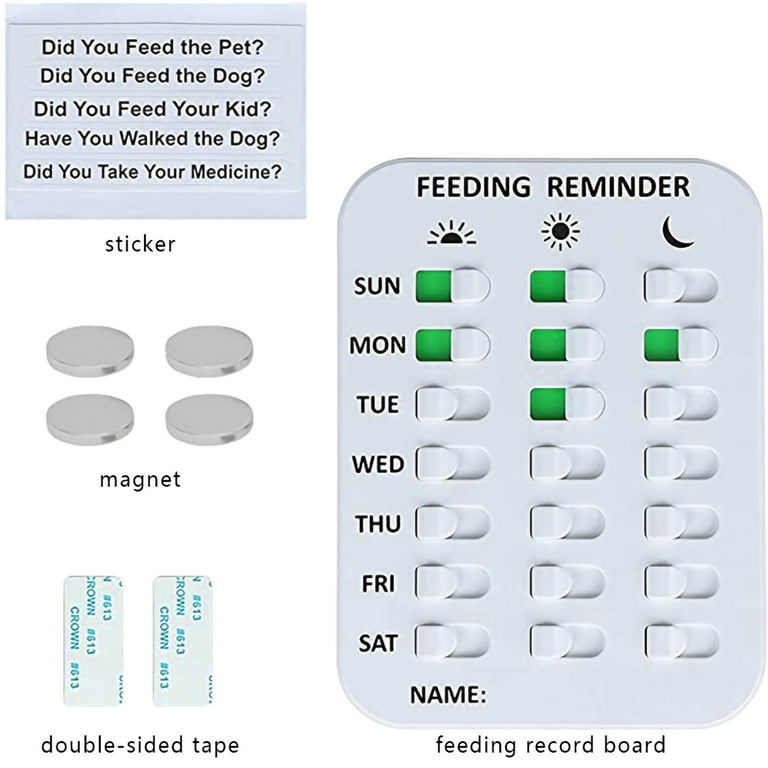 Multitrust Dog Feeding Reminder Chart, Magnetic Pet Feeding Chart