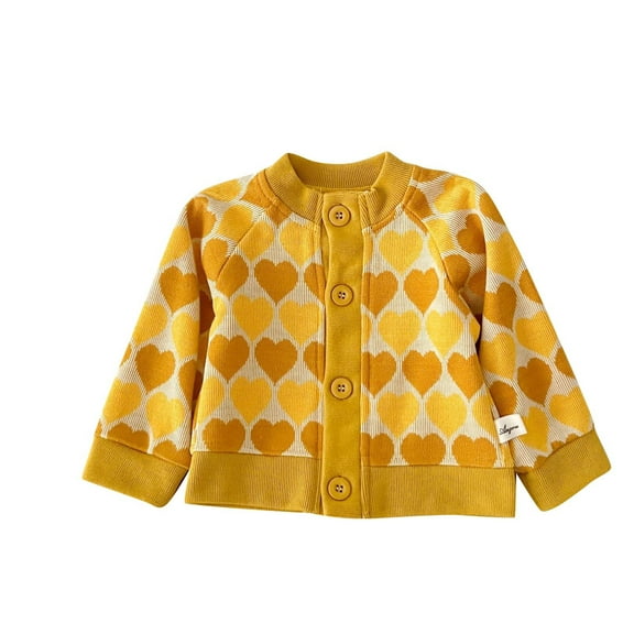 Yuzhih Toddler Girl Boys Sweaters Knitted Long Sleeve Crewneck Cardigans for Baby 2025 Fall Button down Coats
