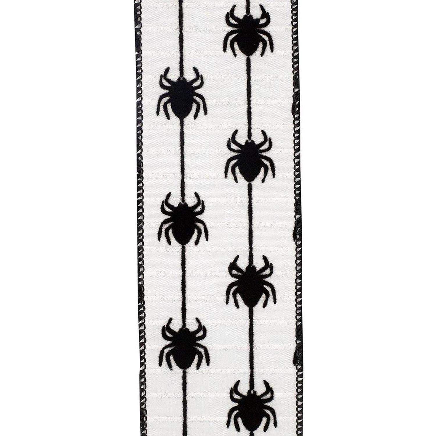 Reliant Ribbon - 93952W-982-40F, Ribbon, White/black, 2-1/2 Inch, 10 Yards