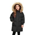 thumbnail image 2 of newwalpole Girls Long Puffer Coat Fuzzy Hooded Puffer Jacket Kids Heavyweight Warm Insulated Parka Outerwear Winter Snow Coats Black for Size 5-6 Years, 2 of 6