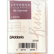 D'Addario Reserve Classic Bb Clarinet Reeds - #4+, 2 Pack