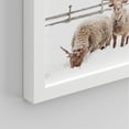 thumbnail image 5 of PixonSign Framed Wall Art Winter Country Farm Prints, Set of 4 Sheep Lamb Windmill Photography Wall Decors, Nature Wall Décor, Adhesive Canvas Poster, Modern Home Artwork - 11"x14" White, 5 of 5