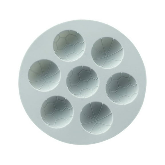 7 Cups Half Ball Sphere Silicone Cake Mold Football Ball Shape Silicone Mold/ 1Pc 7-In-1 Large 3D Football Basketball Chocolate Mousse Cake Decoration Silicone Mold Ice Cube Mold