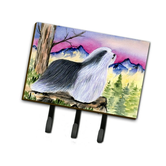 Carolines Treasures SS8338TH68 Bearded Collie Leash Holder or Key Hook, Large, Multicolor