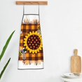 thumbnail image 5 of Naloa 1Pack Adjustable Bib Apron Waterdrop Resistant Cooking Kitchen Aprons for Women Men Chef, Sunflower Gnomes and Bees Print, 5 of 5