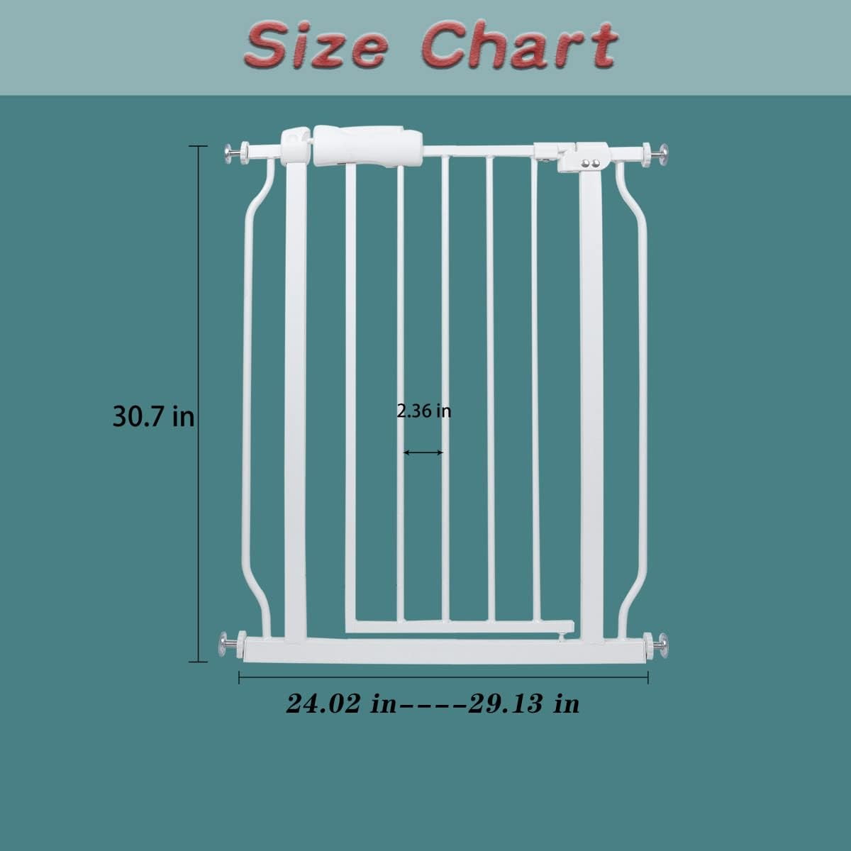 ZXNYH Extra Wide Baby Gate Tension Indoor Safety Gates Black Metal