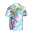 thumbnail image 2 of Bixox Men's Hawaiian Shirts Men's Dragonfly Floral Print Short-Sleeve Shirt-3X-Large, 2 of 8